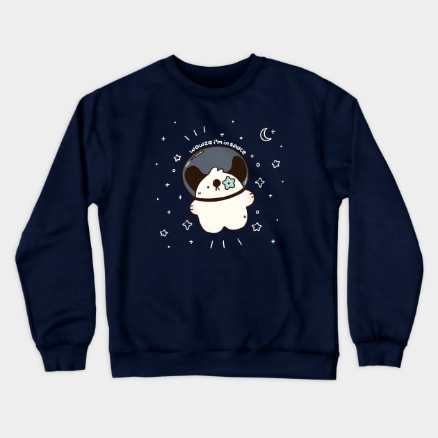 Space Dog Crewneck Sweatshirt by maiadrawss